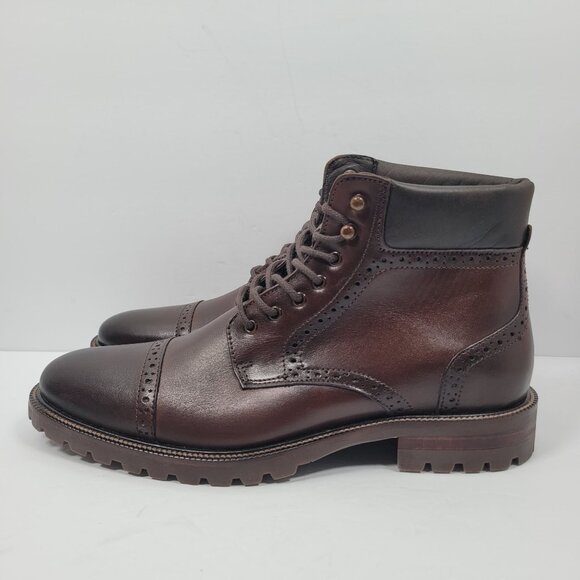Johnston & Murphy Stratford Cap Toe Men's Mahogany Boots 59-3234 US size 8M - Picture 2 of 8